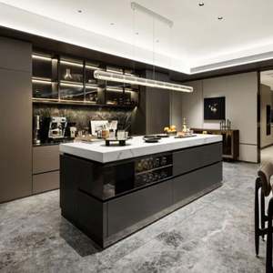 Diseño Completo de Muebles de Cocina, Personalización de Cocina Moderna, Gabinete de Cierre Suave, Aluminio, Acero Inoxidable, Cocina Impermeable - Product Image 2