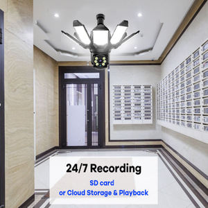 Nouvelle caméra de sécurité intelligente avec projecteur LED 3MP, caméra PTZ 360°, caméra ampoule, détection de mouvement par IA, vision nocturne couleur, audio bidirectionnel, caméra Wifi - Product Image 4