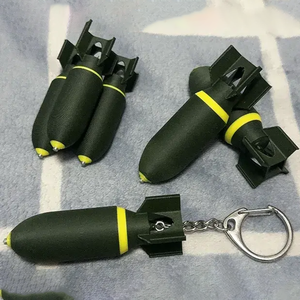 Porte-clés Missile Imprimé en 3D Transfrontalier, Ensemble de 3 Pièces d'Artisanat, Ornements, Cadeaux, Jouets Tendance, Jouets de Simulation Créatifs - Product Image 4