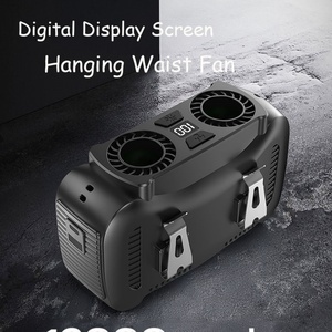 New Portable Waist Hanging Fan 8000mAh Rechargeable Waist Hanging Neck Desktop Fan with Led <b>Light</b> Digital Display - Product Image 4