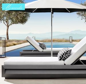 Meubles de piscine 5 positions réglable en métal Durable revêtement en poudre chaise longue de plage en aluminium pour pont bateau Yacht - Product Image 5