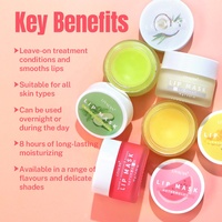 12 pièces/boîte lisse nourrir hydratant lèvres sèches curcuma miel pastèque lèvres masque de sommeil vente en gros