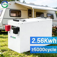 E-SUN 2.5kWh 5kwh 7.2kwh Baterai Penyimpanan Energi Rumah Tangga Berbahan Logam 12v 24v Paket Baterai LiFePO4 untuk Sistem Tenaga Surya Terpencil di Pedesaan