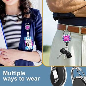 Custom Personalized Gifts Fashion Metal Health Custom Retractable Pull Badge Reels with Badge Holder - Product Image 4
