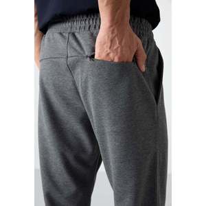 Pantalon de jogging Tommylife pour homme, coupe confortable, taille élastique, respirant, décontracté, anthracite mélangé - Product Image 4