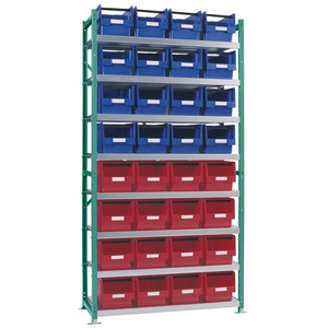 Scaffale di base con scatole di stoccaggio a vista - Product Image 1