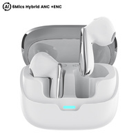 Audífonos TWS Semi-in-ear con Traducción IA en Tiempo Real, 144 Idiomas, Dispositivo de Traducción 3 en 1, Chipset JL, ANC/ENC