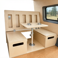 Ensemble table et banc pliants pour camping-car, meubles modulaires pour économiser de l'espace à l'intérieur du véhicule, installation facile