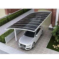 Designs de carports en aluminium, Garages, Auvents, Abri de voiture, Auvent d'ombrage, Carport en aluminium pour stationnement de voitures, Auvent de voiture en alliage avec panneaux en polycarbonate