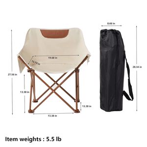 Custom Logo Outdoor Ultra Light Aluminum Alloy Foldable Camping <b>Stool</b> Low Seat Moon Chair <b>for</b> Kids - Product Image 2