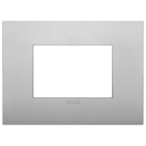 Vimar Placca Classic 3M Silver Matt Wall <b>Switch</b> Plate 12.2x9cm - Product Image 1