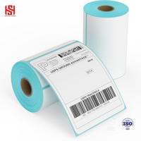 Étiquette thermique adhésive prix usine pour l'expédition logistique express, autocollant de bordereau 4*6 pouces, vente en gros en vrac avec logo personnalisé