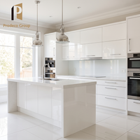 Ensemble d'armoires de cuisine blanches sur mesure, design haut de gamme, meubles de cuisine haut de gamme pour la maison, armoires de cuisine