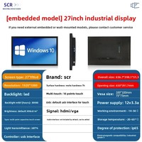 Moniteur tactile industriel 4K 27 pouces 3840*2160P IPS en métal avec support mural VESA, écran LCD de bureau – Prix usine Chine