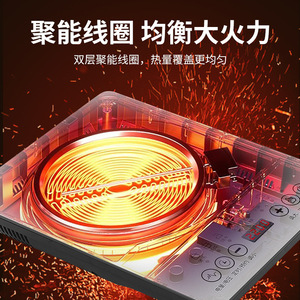 Placa de Inducción con Panel de Cristal Cerámico, Control Táctil, Cocina Inteligente para Uso Doméstico - Product Image 5