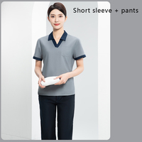 Chemises de couleur unie à manches longues personnalisées pour hommes et femmes Uniforme de serveuse de restaurant et de bar pour le bureau et l'hôtel