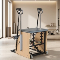 Chaise de Pilates en bois d'érable avec cadre métallique, équipement d'entraînement de stabilisation pour clinique de réadaptation