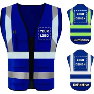 High Vis Reflective Safety Vest Construction Apparel Safety Clothing High Visibility Vest Safety Apparel