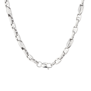 Magnificent Mirror Finish White Pt950 Oversize Neck Cordon For Unisex Hip Hop Stage Bold Solid Platinum Showpiece - Product Image 1