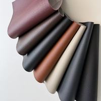 Tissu en cuir PVC 3D durable à motif litchi avec support tricoté, anti-moisissure, gaufré et imperméable pour matelas, canapés et chaises