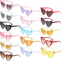 Pink Peach Heart Shaped Shades Sunglasses, Sweet Love