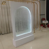 Panneau de bienvenue personnalisé JINDA en métal pour entrée de mariage, avec cascade, fontaine et support en verre