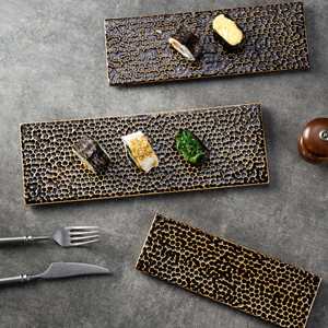 YAYU Offre spéciale Plat principal nordique créatif en céramique Grès Personnalisé <span class=keywords><strong>Restaurant</strong></span> Steak Plats Vintage Rond Brun Assiette à dîner - Product Image 6