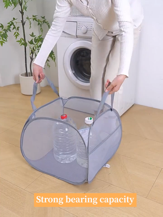 Popup Mesh Laundry Bag Convenient Dirty Clothes Hamper