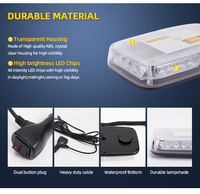12V 6 LED Stroboskop Warnleuchte Blinkleuchte Kühlergrill Blitzlichtbalken LKW Auto Rundumleuchte Amber Rot Blau Grün Verkehrsleuchte