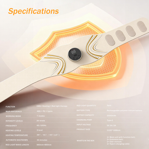 Cinturón de Masaje con Calor EMS <span class=keywords><strong>para</strong></span> Entrenamiento Abdominal y de Cintura, 7 Modos, 20 Niveles de Intensidad, Reafirma el Cuerpo y Fortalece los Músculos - Product Image 4