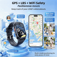 Montre connectée multifonctionnelle pour enfants S5, GPS Tracker, appel vidéo, chat vocal, bouton SOS, mode scolaire, montre de sécurité pour enfants