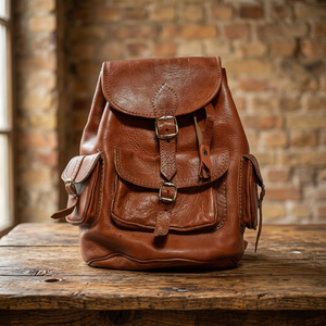 Sac à dos élégant pour femme en cuir de veau premium, étanche, avec fermeture éclair et fermoir, accessoire de voyage fonctionnel - Biyadina Store - Product Image 2
