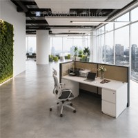 Cloison de bureau modulaire droite de 80 mm d'épaisseur pour poste de travail