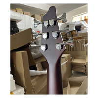 Guitare Basse Électrique Jello 43 Pouces 6 Cordes, Corps en Palissandre et Chêne, 24 Frettes Demi-Fermées en Nickel, Manche de Guitare 43 Pouces
