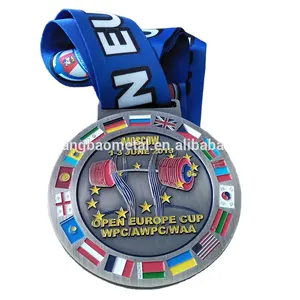 Medali olahraga kustom kualitas tinggi Harga kompetitif medali emas perak untuk penggunaan maraton