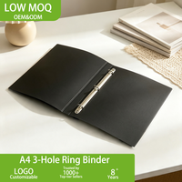 Carpeta de Archivo con Clip de 3 Anillos, Personalizada con Logotipo, de Cuero PP, para Impresión, Suministros de Oficina para Hoteles, Guía de Servicios A4, Carpeta de Archivo Comercial