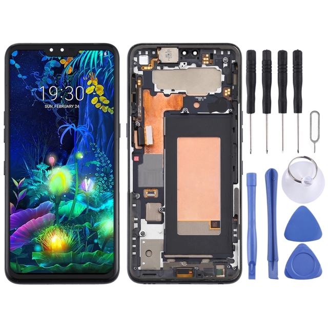 LCD Screen and Digitizer Full Assembly With Frame for LG V50 ThinQ 5G LM-V500 LM-V500N LM-V500EM LM-V500XM LM-V450PM LM-V450 Dis