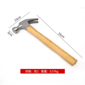 Factory‑wholesale wooden‑handle claw hammer, wooden‑handle hammer, construction <b>nail</b>‑pulling hammer, combined <b>nail</b>‑removing and - Product Image 6