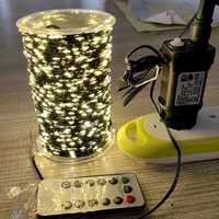 JIN PENG 20m 30m Wasserdichte LED-Lichterkette für Außenbereich Baum- und Feiertagsdekoration