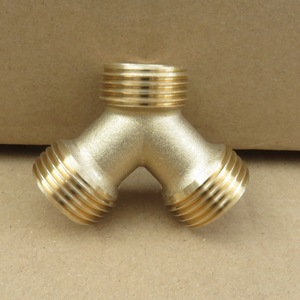 Raccord en cuivre à 6 points, fileté extérieur, unidirectionnel, double style, pour <span class=keywords><strong>lave</strong></span>-<span class=keywords><strong>vaisselle</strong></span>, raccord en <span class=keywords><strong>Y</strong></span>, raccord en T à trois voies, robinet de dérivation d'eau - Product Image 2