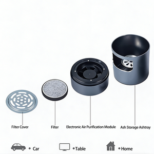 Cendrier électronique en aluminium de qualité supérieure, éliminateur de <span class=keywords><strong>fumée</strong></span> pour cigarettes et fumeurs - Product Image 3