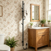 Sèche-serviettes intelligent 95W 125x1500mm en fibre de carbone avec minuterie et réglage de la température