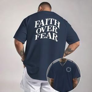 Camiseta Lisa al por Mayor para Personalizar con Serigrafía Digital, Logotipo de Marca, Poliéster y Algodón, Tallas Grandes para Hombre - Product Image 1