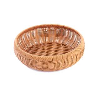 Cesto di ciotole di frutta in Rattan tessuto a mano all'ingrosso vassoio rotondo per la conservazione degli alimenti per servire l'organizzazione di conservazione della casa - Product Image 1