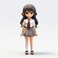 Großhandel benutzer definierte 3D-Druck PVC Anime Figur Spielzeug Personalisieren Sie japanische Comic Girls Action figuren
