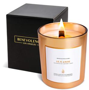 OEM Etiqueta Privada Logotipo De lujo perfumada De La Soja Velas De Cera Lilin, Velas De Cera De Soja bujías A La Cire De Soja con tarro De caja - Product Image 1