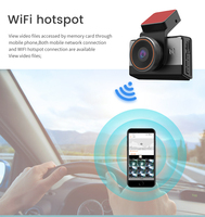 Cámara DVR Dual Avanzada para Auto con WiFi, GPS, Grabación HD Delantera y Trasera, Monitor de Estacionamiento, Sensor G, Transmisión Móvil en Vivo de Emergencia, Reproducción de Recorrido