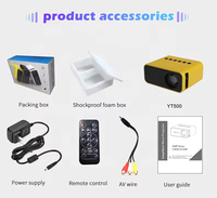 Projecteur intelligent portable YT500 1000 lumens LED projecteur LCD prend en charge le projecteur de cinéma maison pour smartphone 1080p