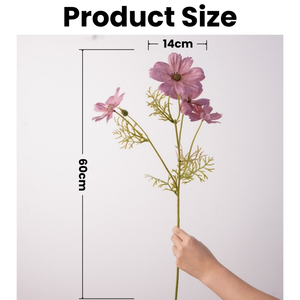 Fleurs artificielles en soie hautement recommandées, Cosmos artificiels de Bordeaux pour la décoration de la maison et de mariage - Product Image 2