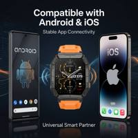 Montre connectée robuste personnalisée GPS Écran Ultra HD 1,95 pouce Étanche 3ATM Batterie 1000 mAh Montre connectée pour hommes